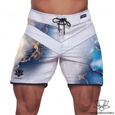 Boardshorty do Men's Physique BLUE MARBLE nowy model NPC 17cali