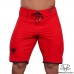 Spodenki startowe do Men's physique (fitness plażowe) czerwone
