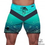 Boardshorty do Men's Physique TURQUOISE PHANTOM nowy model NPC 17cali