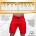 Spodenki startowe do Men's physique (fitness plażowe) czerwone