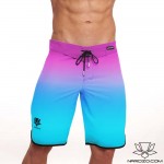 Spodenki startowe do Men's physique (fitness plażowe) LIGHT HOLOGRAM Błękitno-Różowy