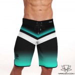 Spodenki startowe do Men's physique (fitness plażowe) TURQUOISE ARROW turkus/ciemna zieleń cieniowane