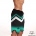 Spodenki startowe do Men's physique (fitness plażowe) TURQUOISE ARROW turkus/ciemna zieleń cieniowane