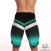 Spodenki startowe do Men's physique (fitness plażowe) TURQUOISE ARROW turkus/ciemna zieleń cieniowane