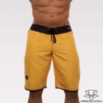 Spodenki startowe do Men's physique (fitness plażowe) Żółte